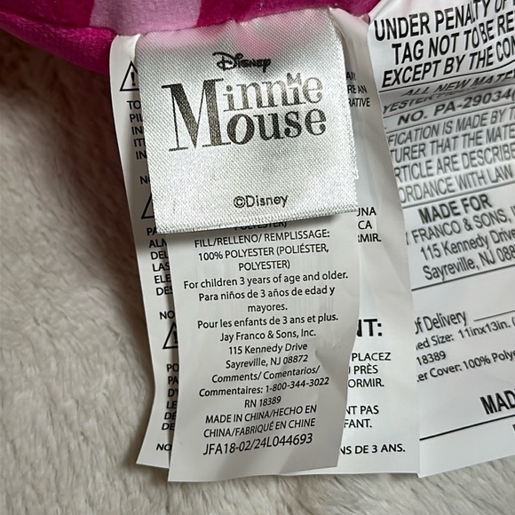 Disney Minnie Mouse travel neck pillow Kids Girls- NWT NEW - Picture 7 of 11